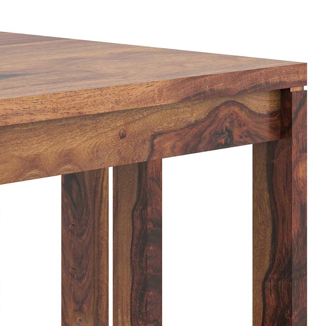 Beirut Solid Wood Bedside Table in Teak Finish