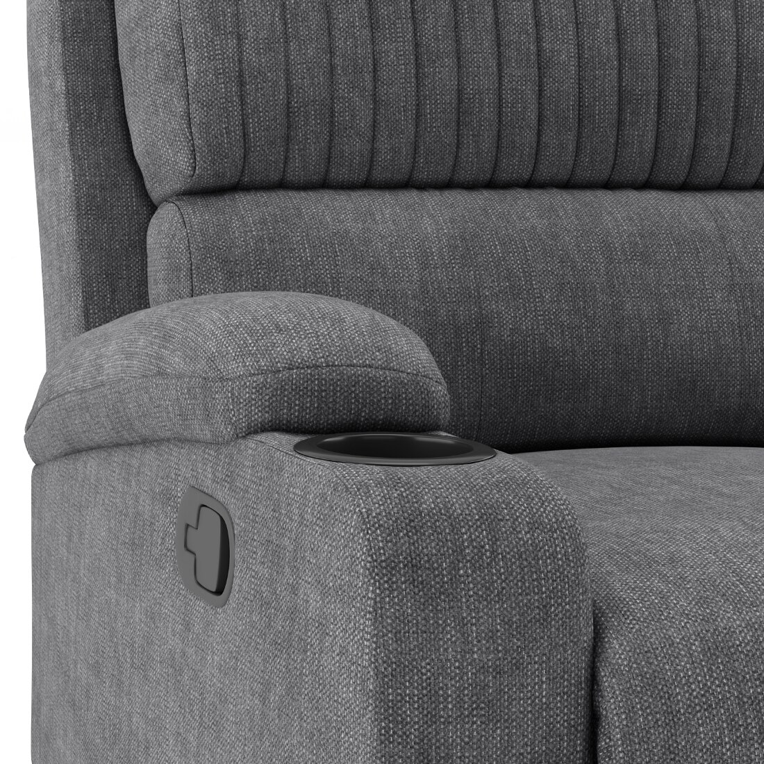 Dawson Fabric One Seater Manual Recliner in Stone Grey Colour