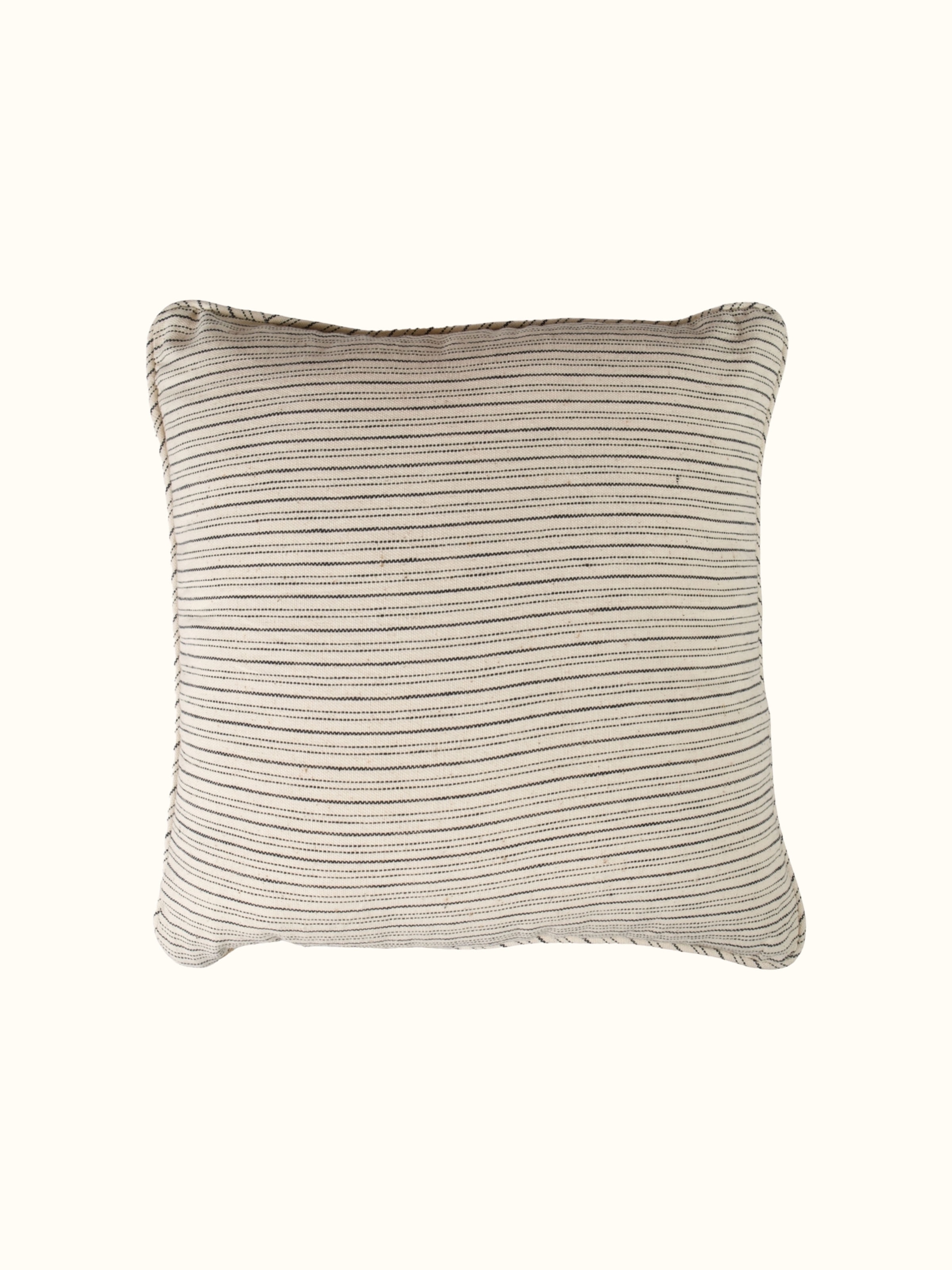 Folk Geo Hand Embroidered Panel Cushion Cover