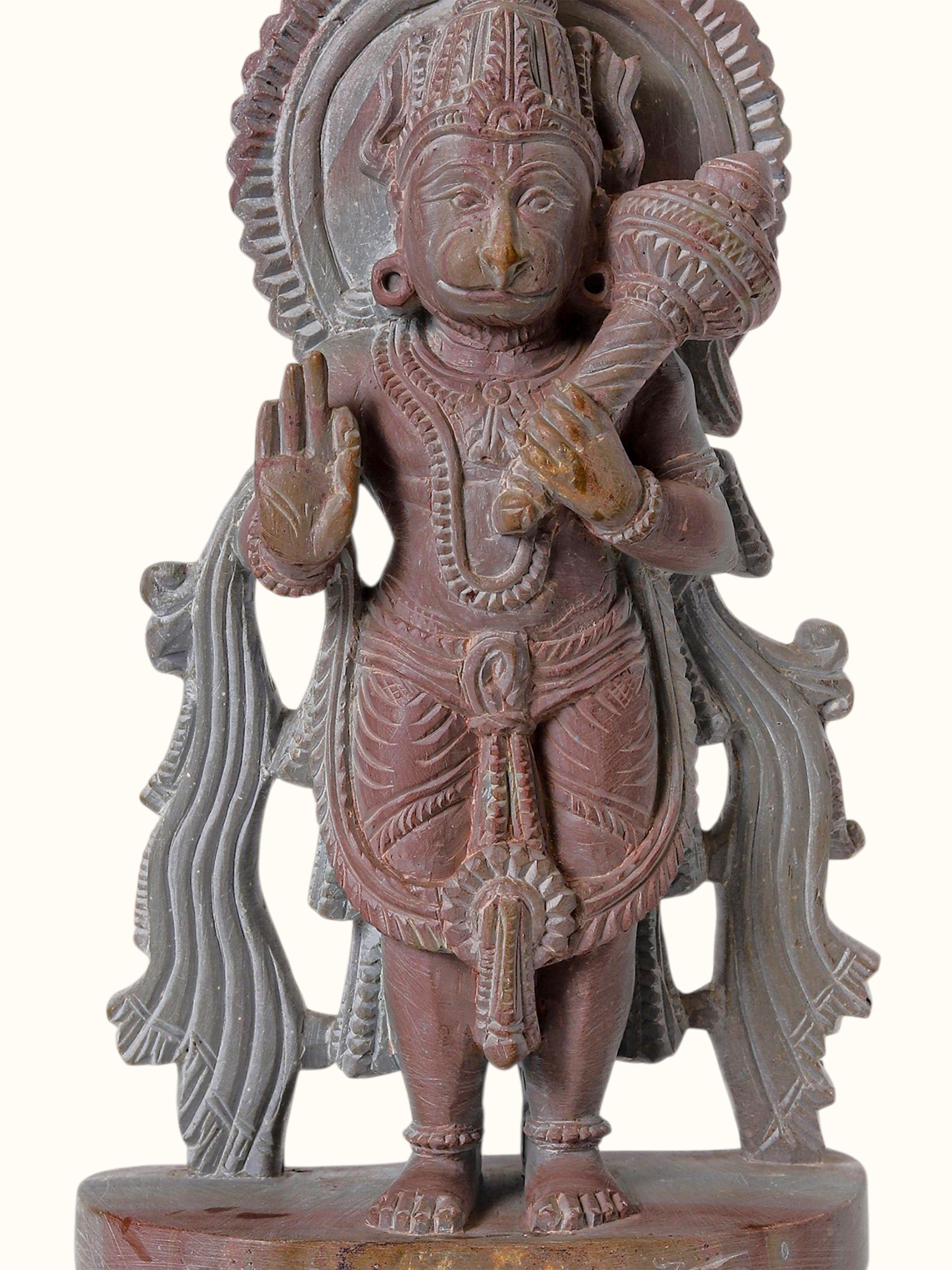 Stone Carved Hanuman Idol