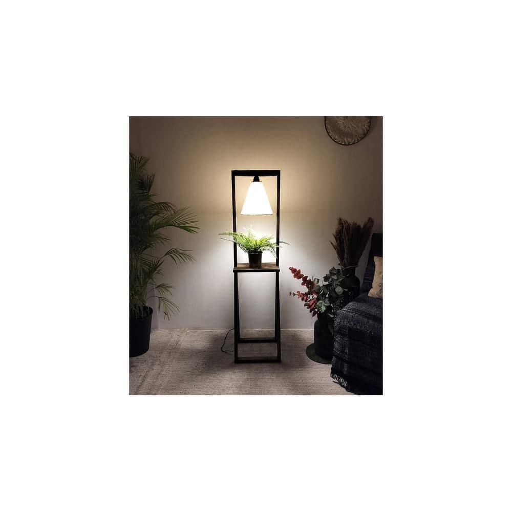 Euphoria Beige Jute Floor Lamp with Beige Jute Base