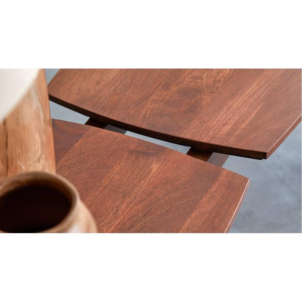 Kafano  Mango Wood Bench In Honey Oak Finish