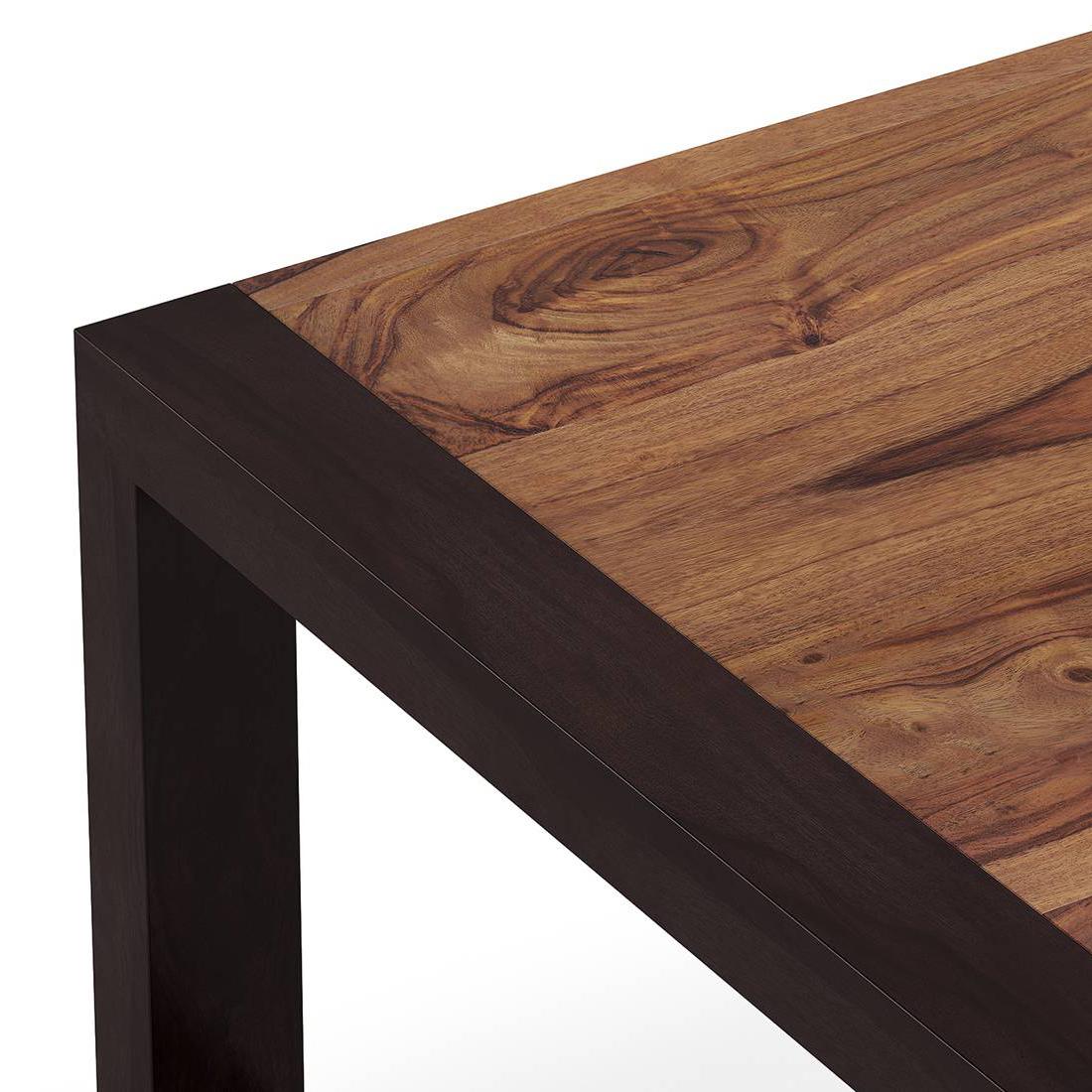 Altura Rectangular Solid Wood Coffee Table In Two Tone Finish