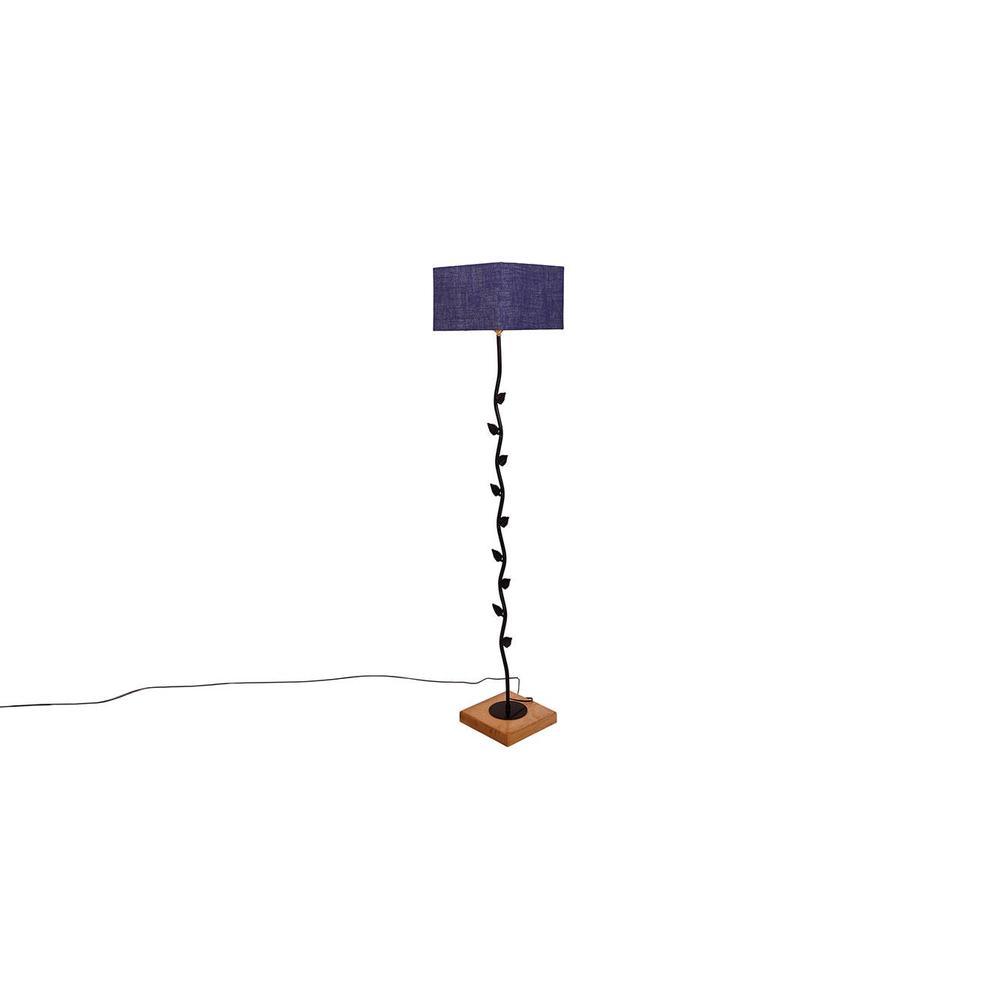Elin Blue Cotton Shade Floor Lamp