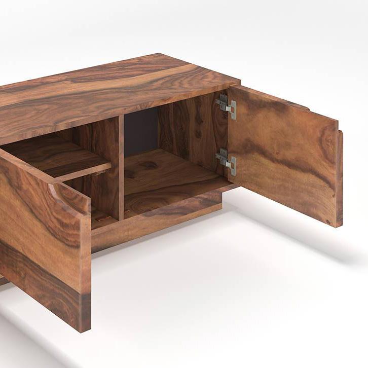 Zephyr Solid Wood TV Unit in Teak Finish