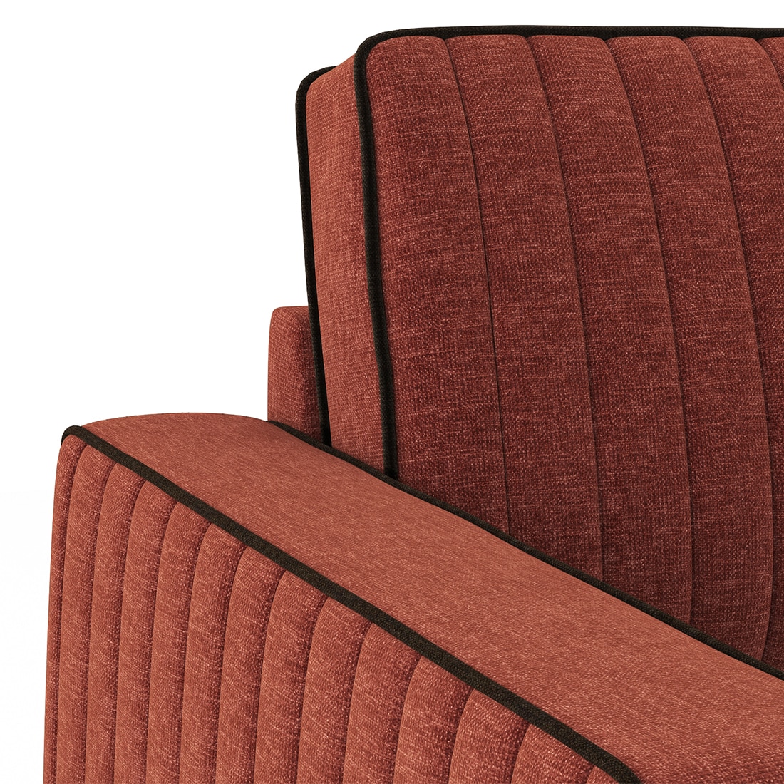 Apollo Neo Sofa (Colour : Dark Coral, Seating Capacity : 3 Seater, Cushion Type : Hard, Back Height : Regular Back)