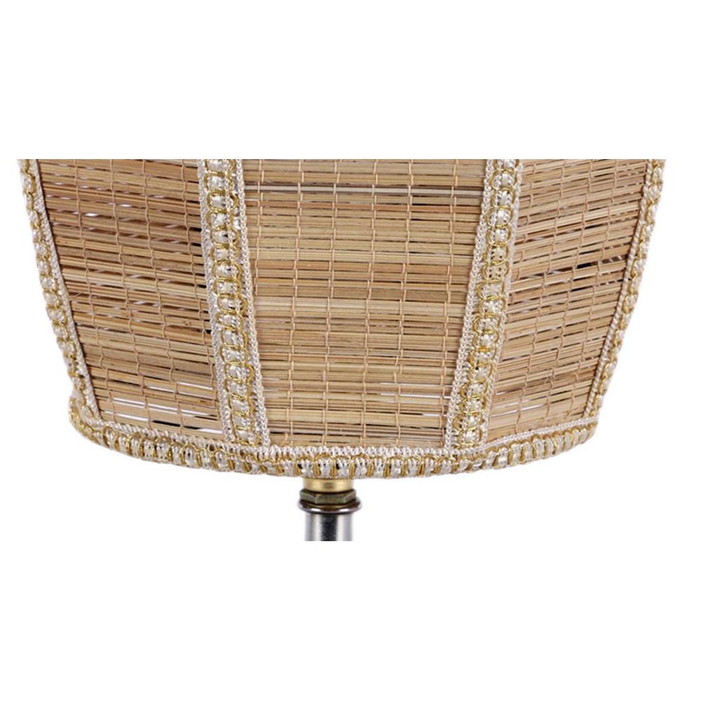 Cecilia Wood Table lamp with Bamboo Shade