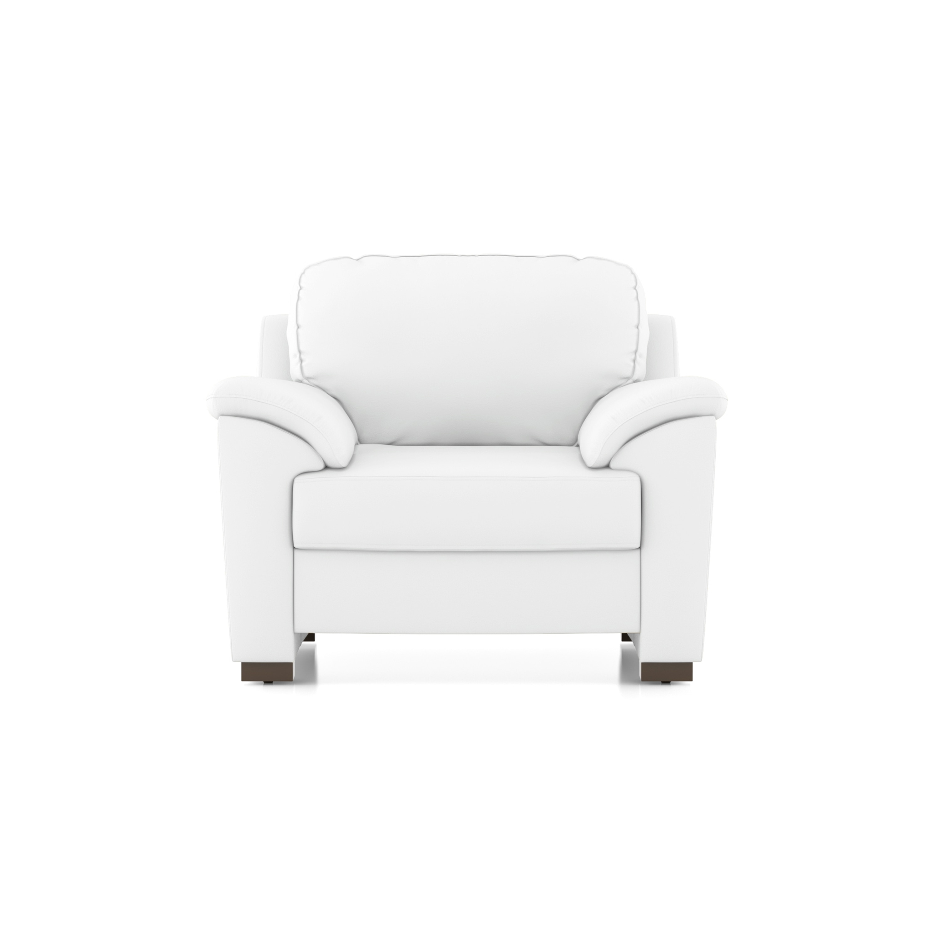 Farina 1 Seater Half Leather Sofa In Polaris