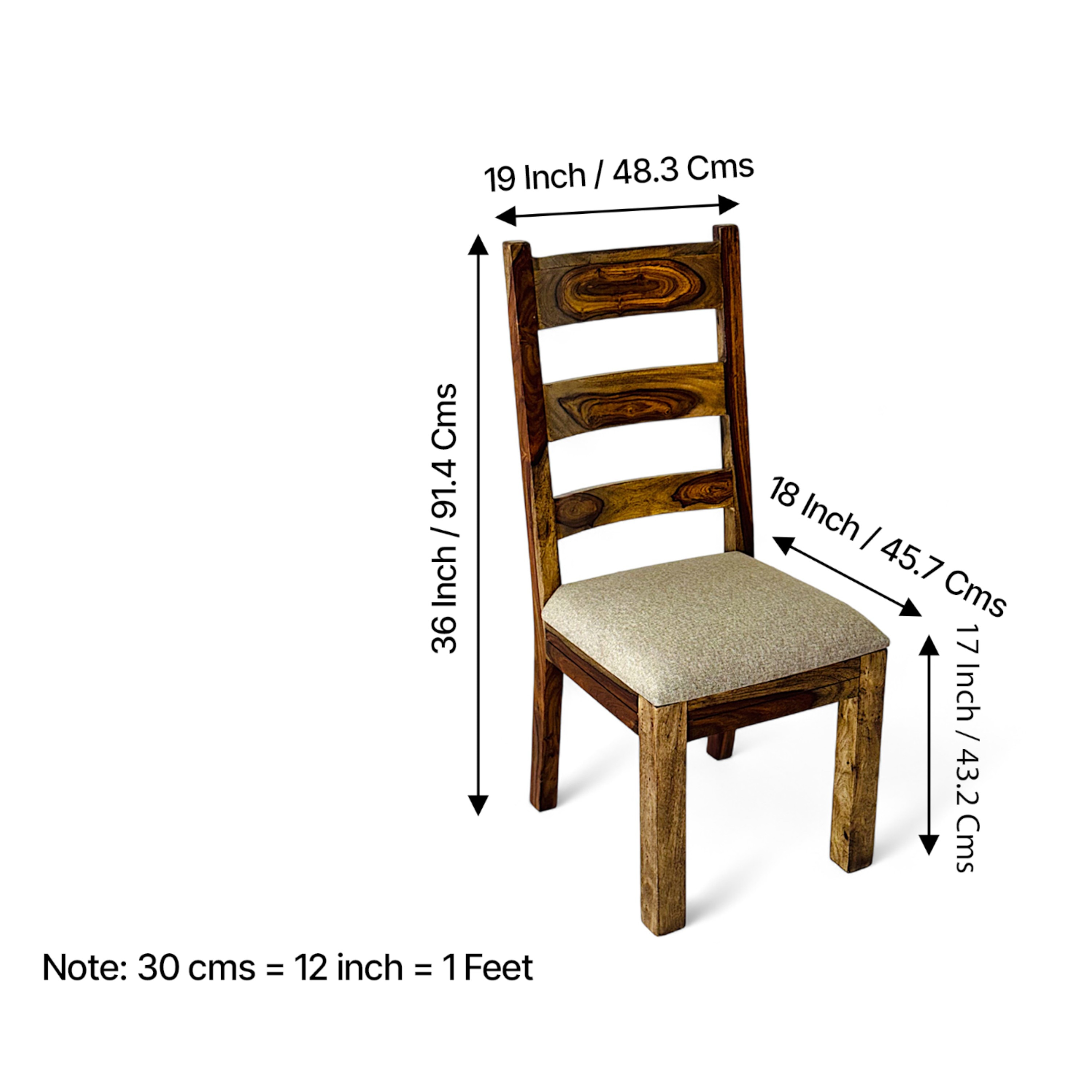 Oakmont Sheesham Wood Accent 6 Seater Dining Set With Teak Finish
