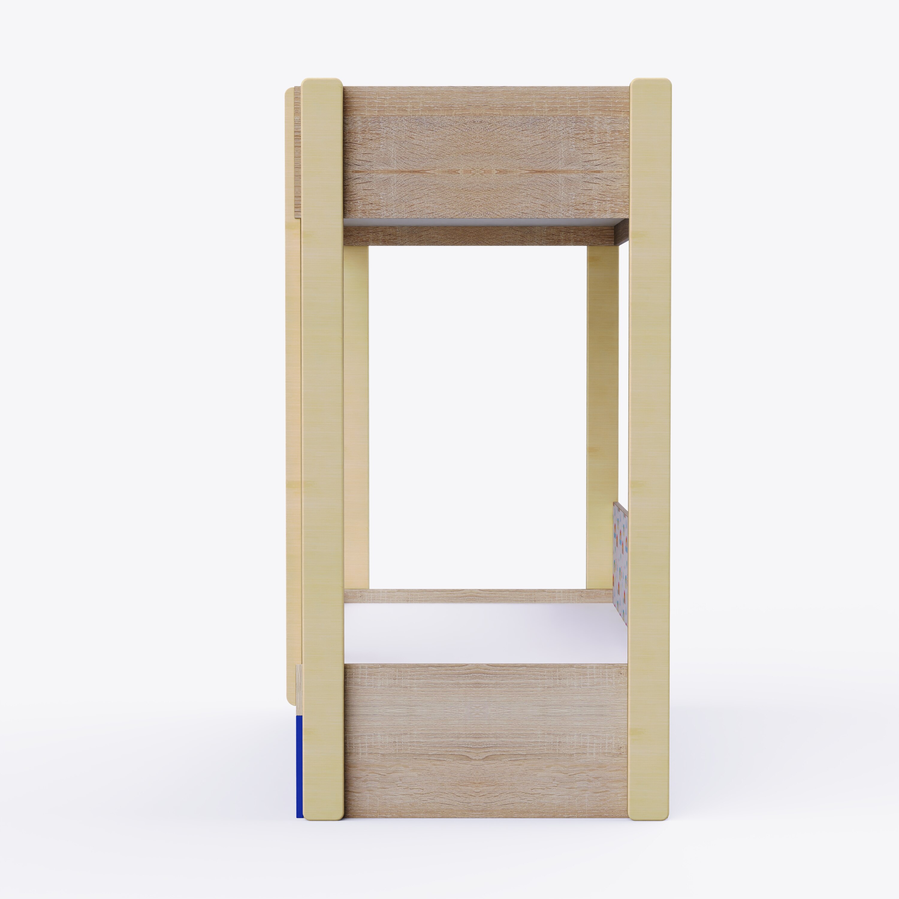 Pine Tree Single Size Bunk Bed In Electric Blue Colour