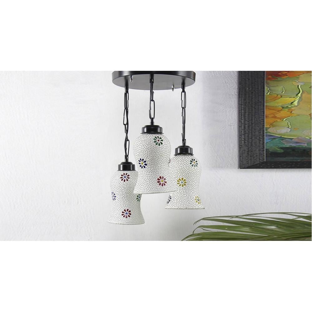 Ryland Multicolour Glass Cluster Hanging Light