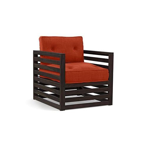 Raymond Wooden Sofa - American Walnut Finish (Lava) (Custom Set - Sofas : 0001; Standard Set - Sofas : none; Colour : lava; Finish : american walnut; Sofa Material : fabric; Sofa Size : regular; Sofa Type : regular)