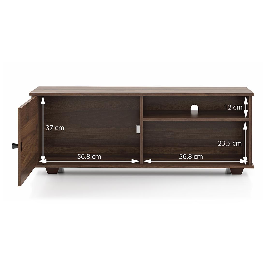 Liam Engineered Wood Free Standing TV Unit in Classic Walnut Finish