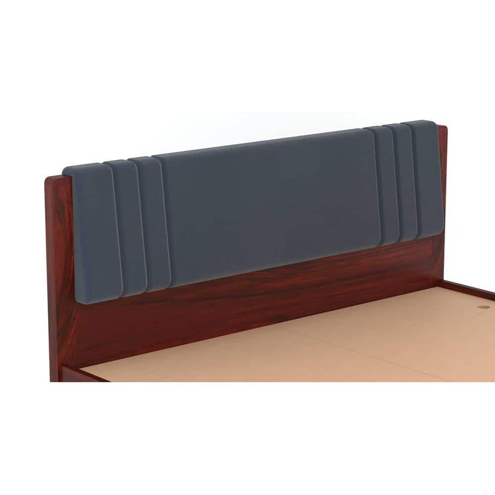 Nahiri Sheesham Wood Queen Size Bed In Honey Oak Finish With Box Storage