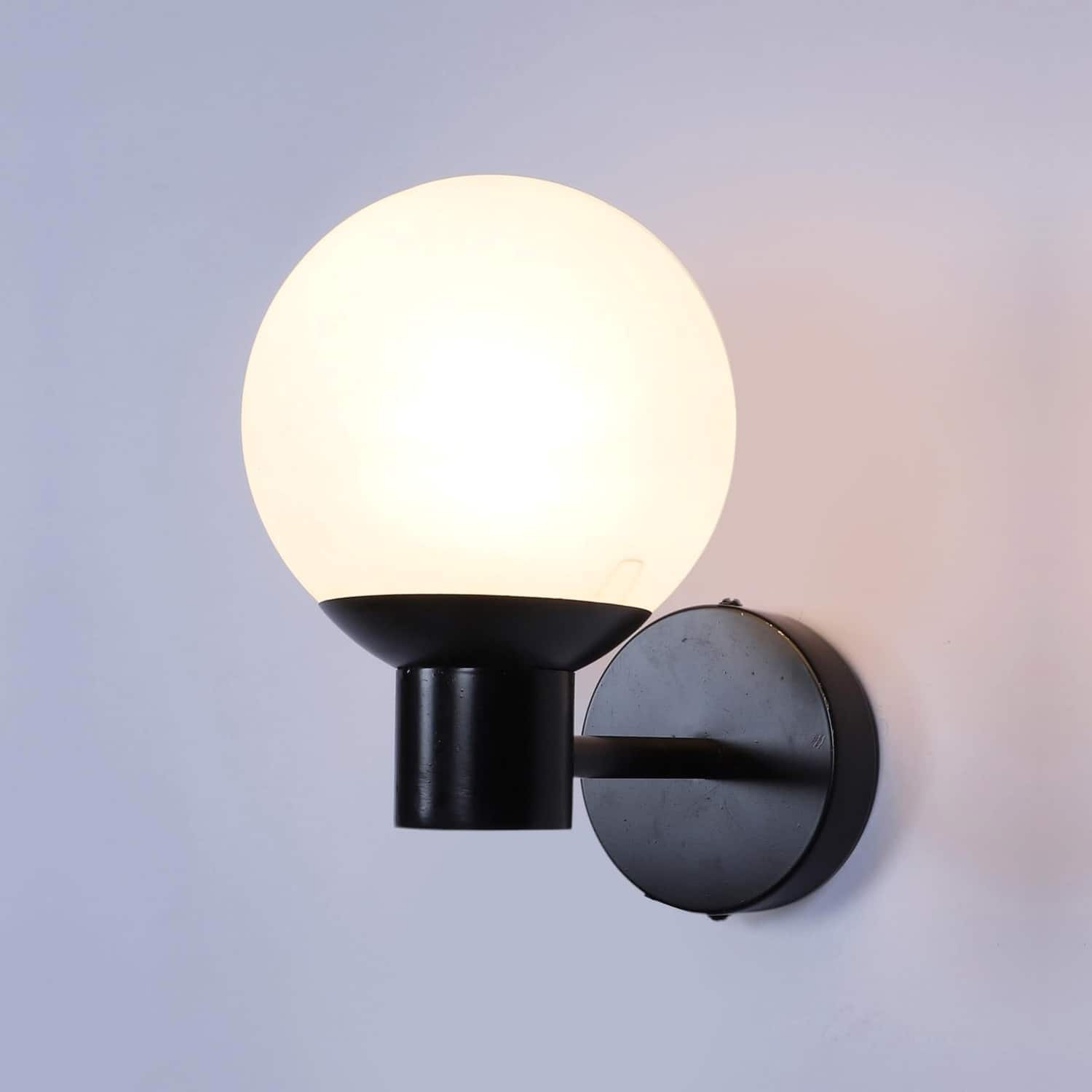 Eliante Xyvon Black Iron Wall Light With E27 Holder In Black Colour - Eliante