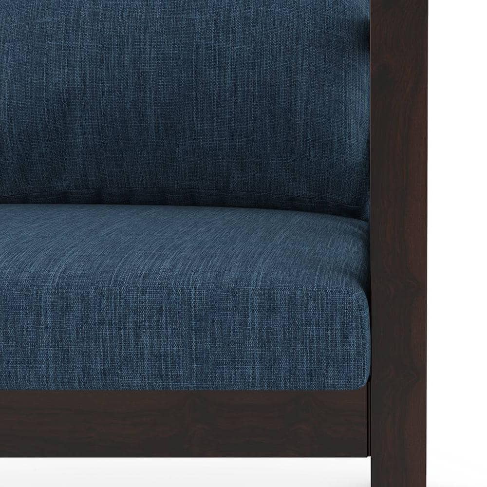 Alden 2 Seater Wooden Sofa (Indigo Blue Honduras)