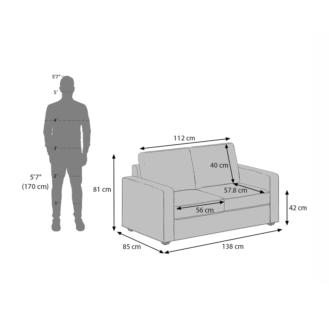 Apollo Compact Sofa Set (Colour : Vapour Grey, Cushion : Soft, Back Type : Regular, Seater : 3+2+1)