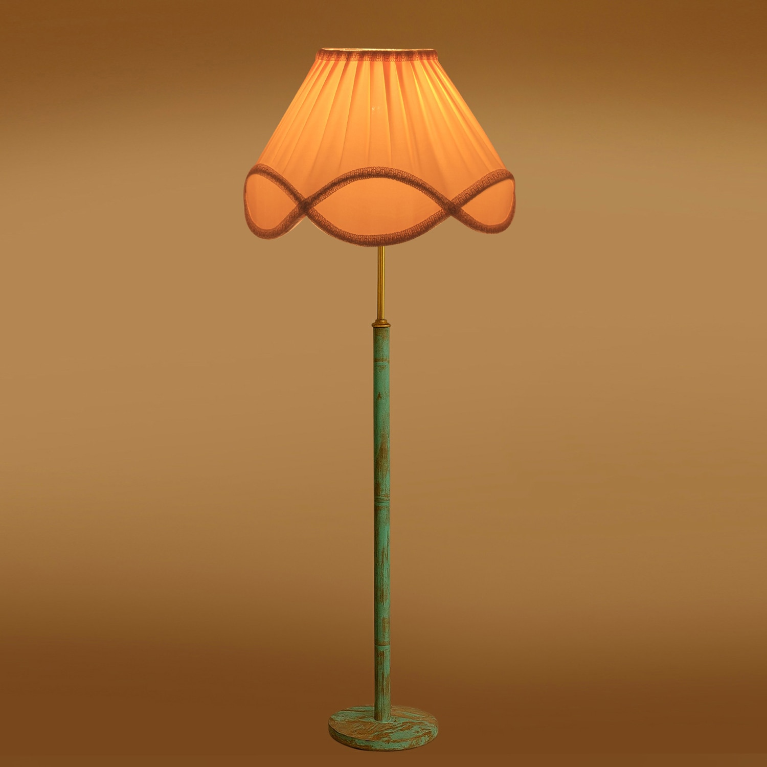 Devansh Wood & Metal Floor Lamp