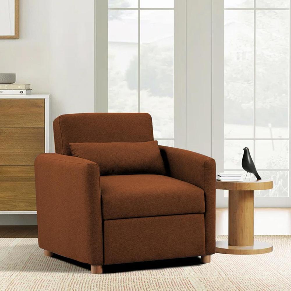 Jernell 1 Seater Sofa Cum Bed In Brown Color