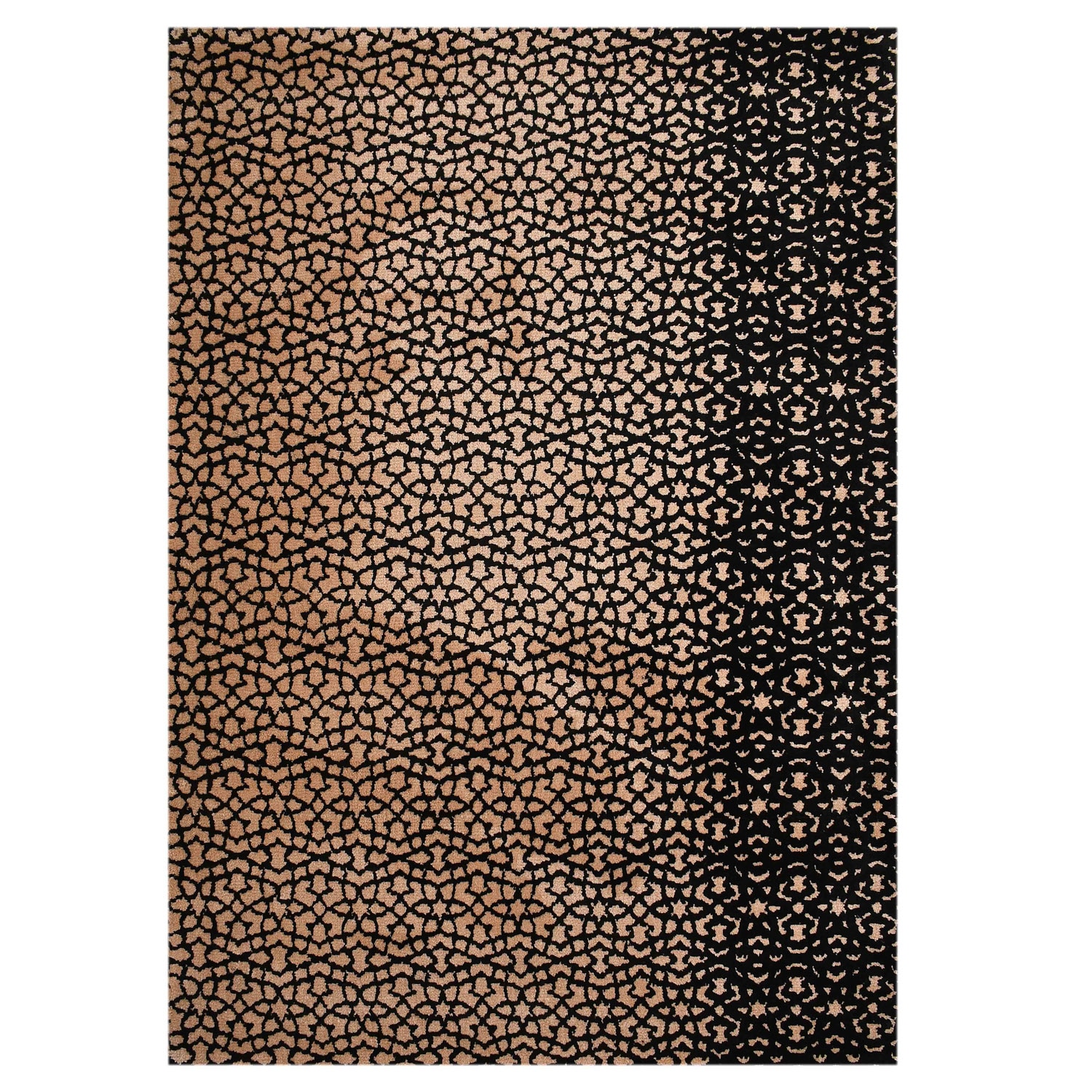 Multicolor Abstract Machine Made Polyester 6 X 9 Feet Carpet