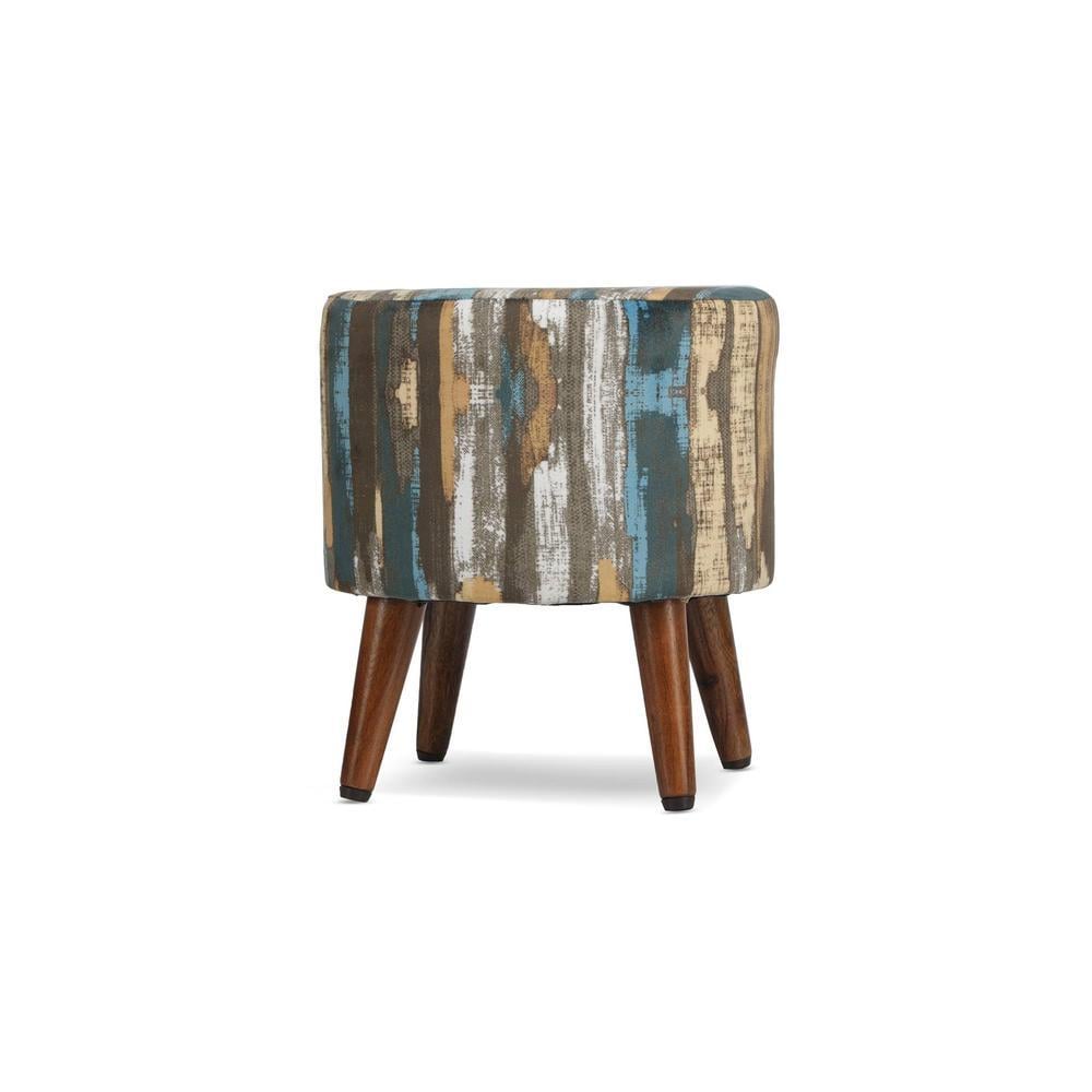 Jack Solid Wood  Ottomon in  Multicolor Colour