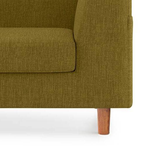 Rubik Premium 3 Seater Fabric Sofa in Olive Green Colour