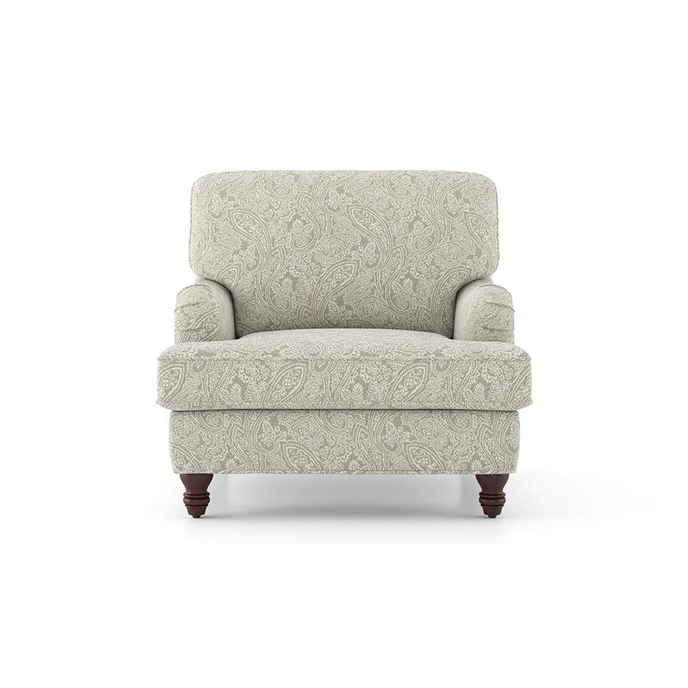 Ophelia Fabric Sofa Set (Colour: Monochrome Paisley, Seater: 3+1+1)