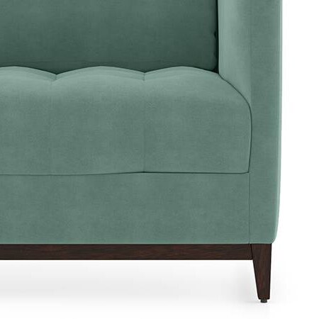 Florence Compact Sofa Set (Colour : Dusty Turquoise Velvet , Seater : 3+1+1)