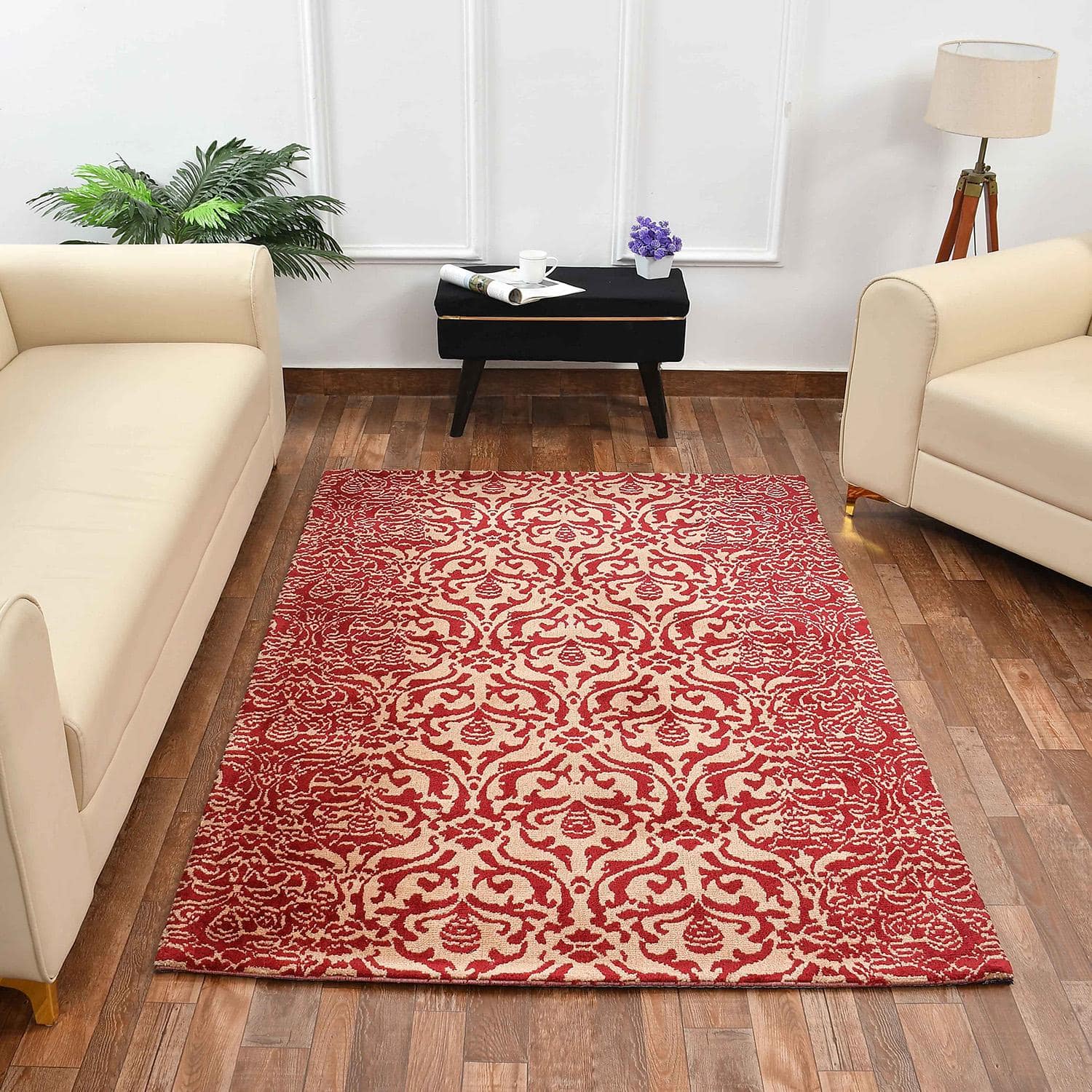 Multicolor Traditional Machine Made Polyester 6 X 9 Feet Carpet