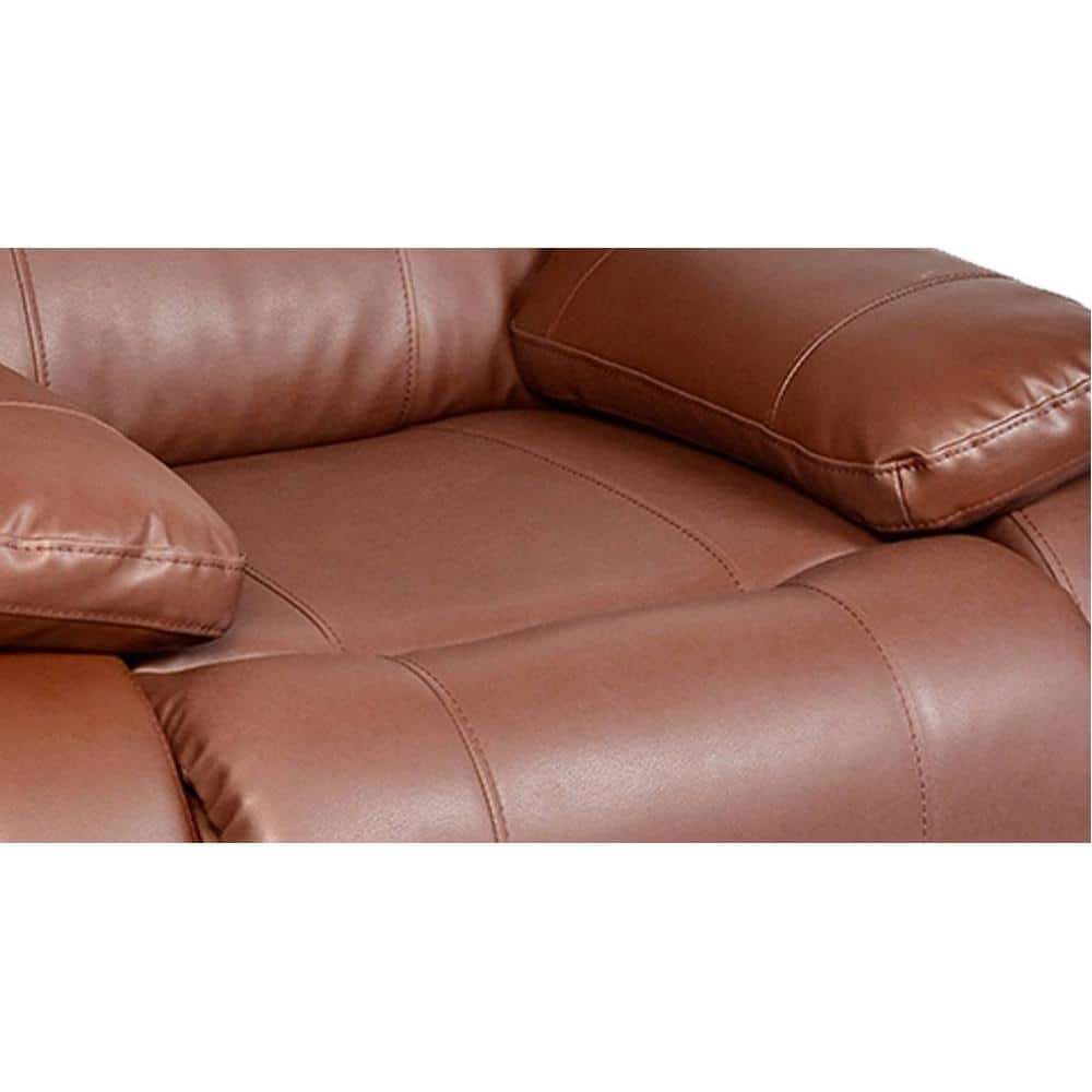 Cheer Leatherette One Seater Manual Recliner in Tan Colour