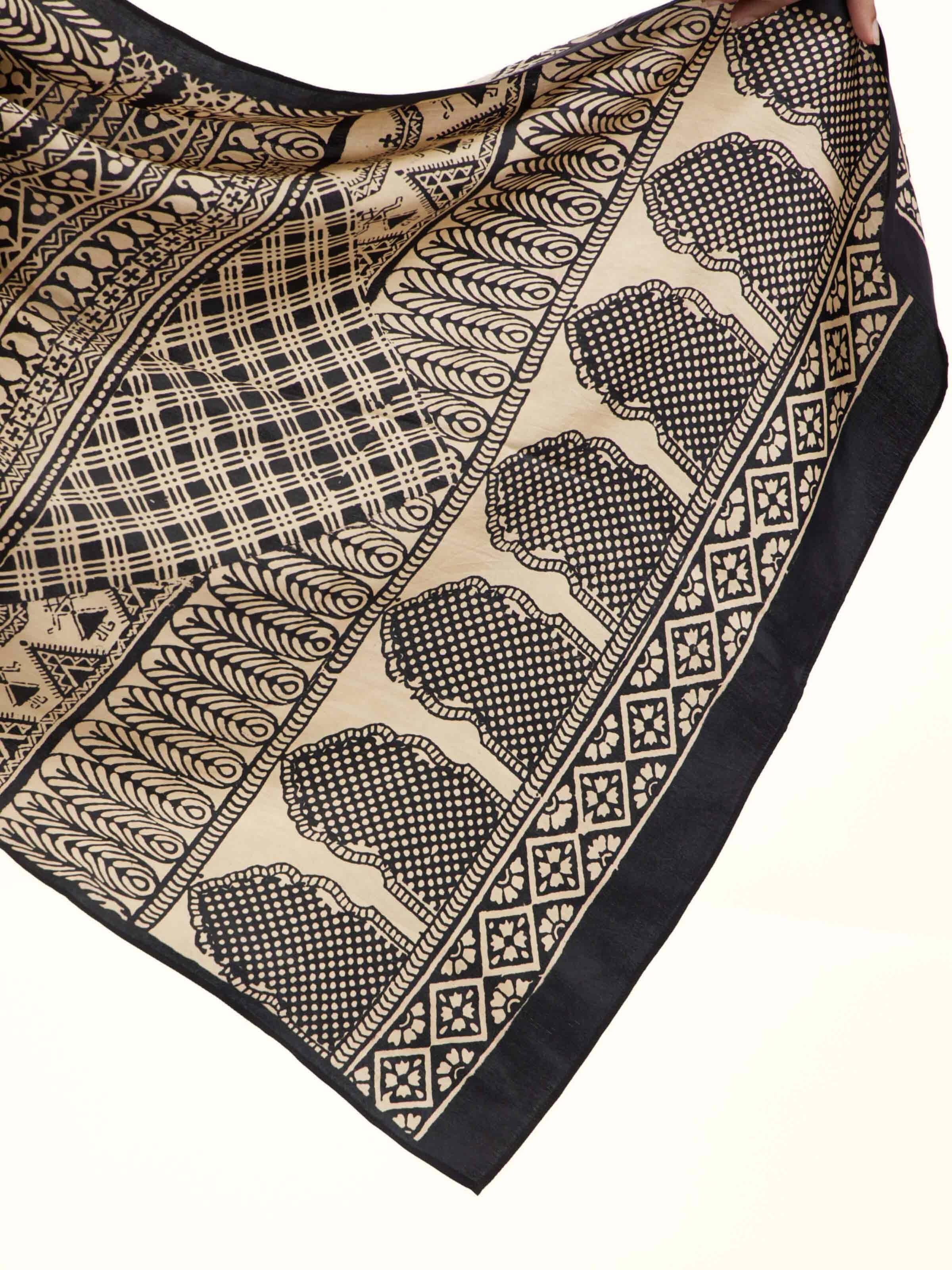 Lifestyle view of the Blush Pink Silk Corner Embroidered Organza Dupatta