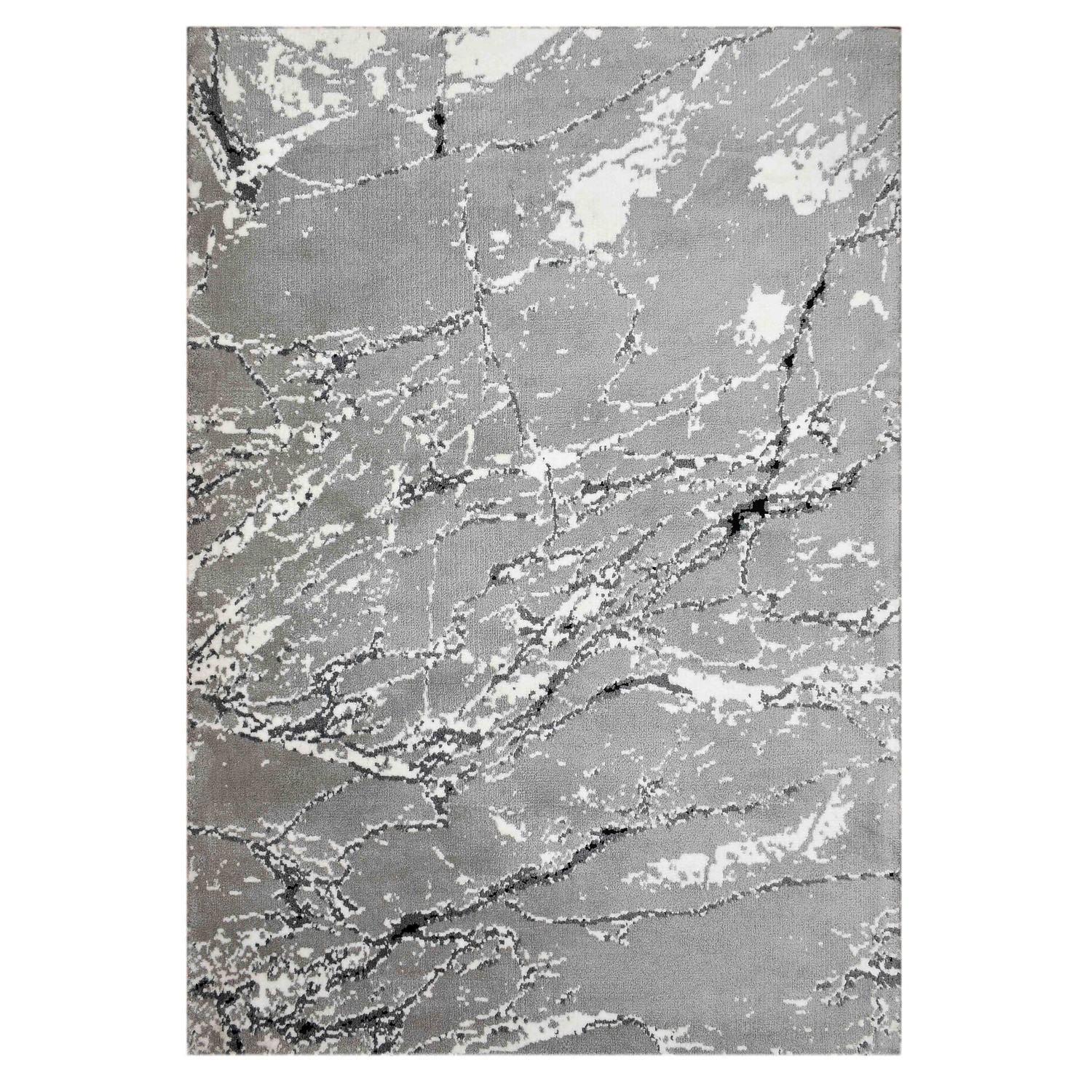 Multicolor Abstract Machine Made Polyester 6 X 9 Feet Carpet