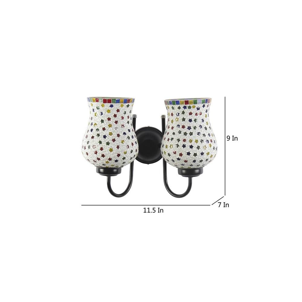 Logan Multicolour Glass Wall Light