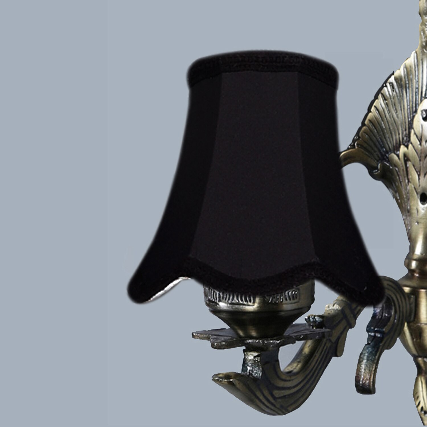 Devansh Gold Antique Wall Mounted Lamp With Black  Cotton Shade