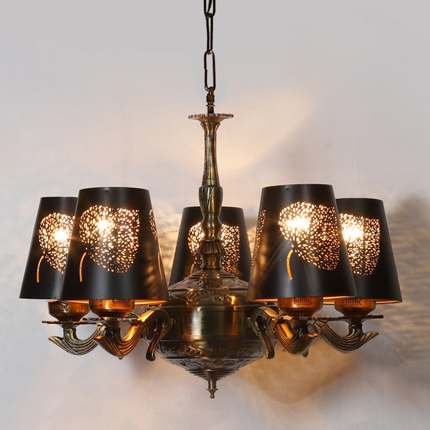 Devansh Dual Steel Metal  Wallmounted Lamp With Beige Jute  Shade