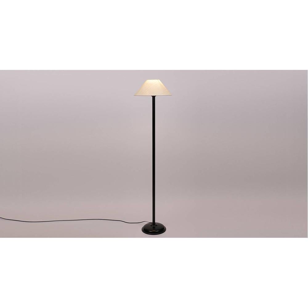 Gordon Black Cotton Shade Floor Lamp