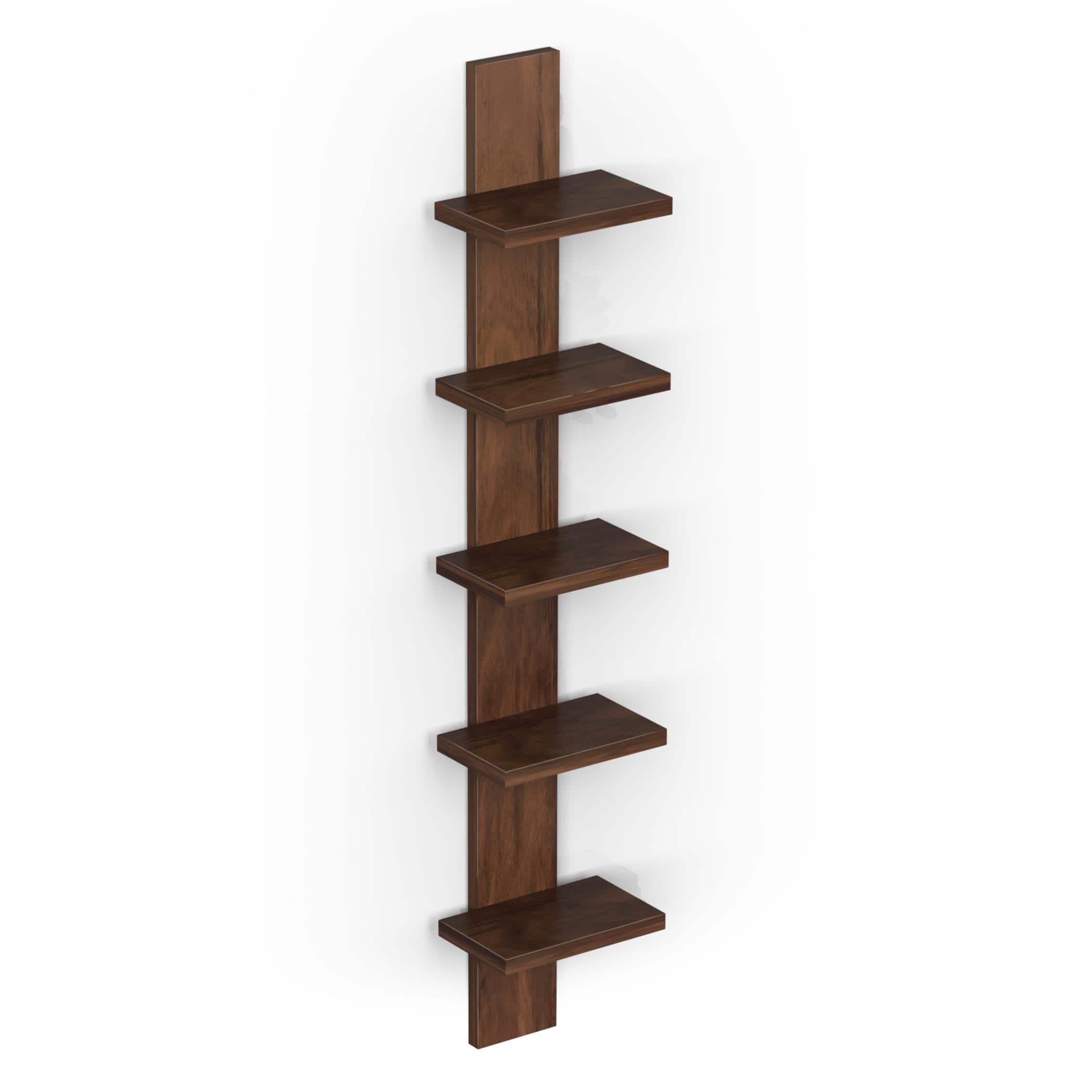 Louis Engineered Wood Wall In Brown Maple Finish