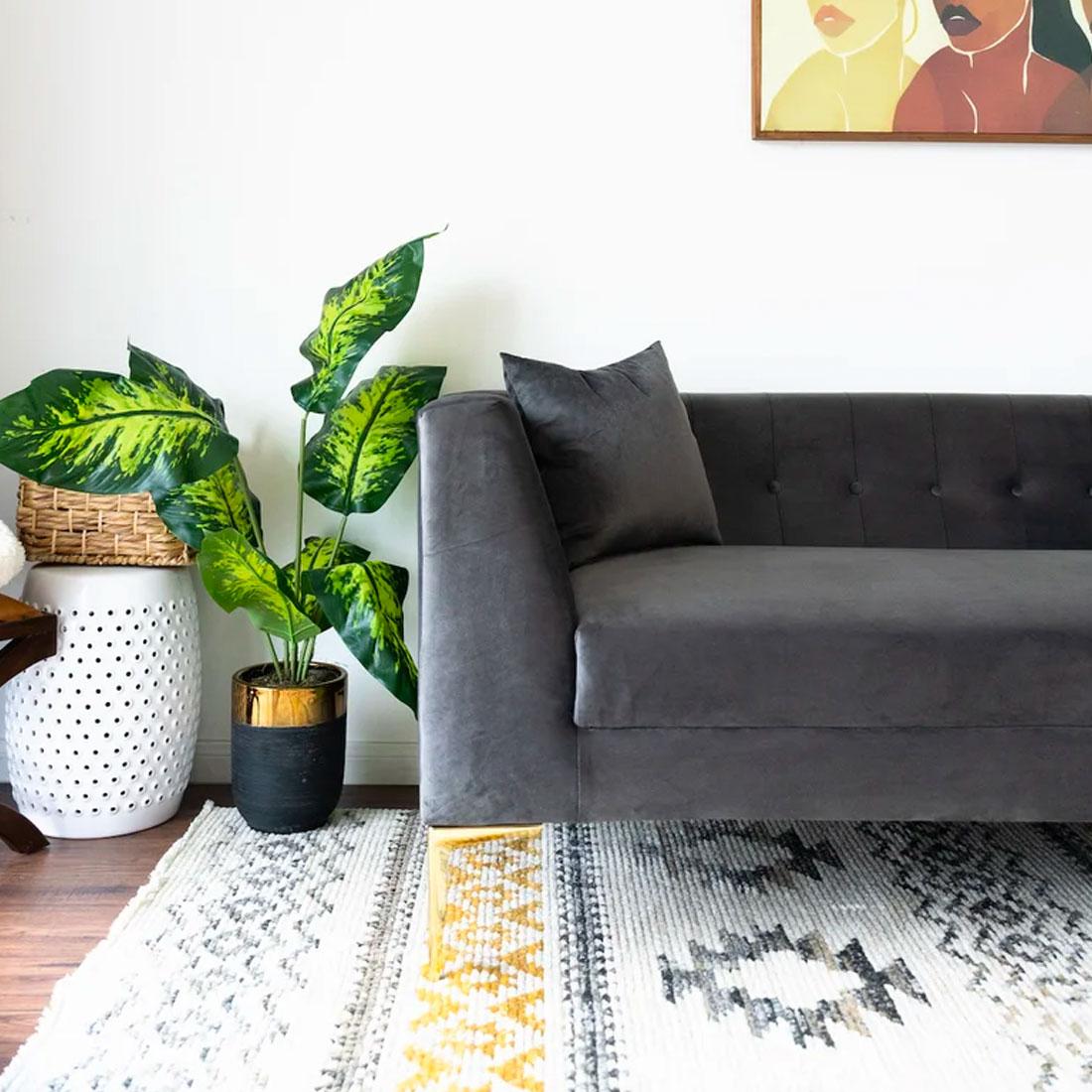 Alpha Fabric Sofa - Grey