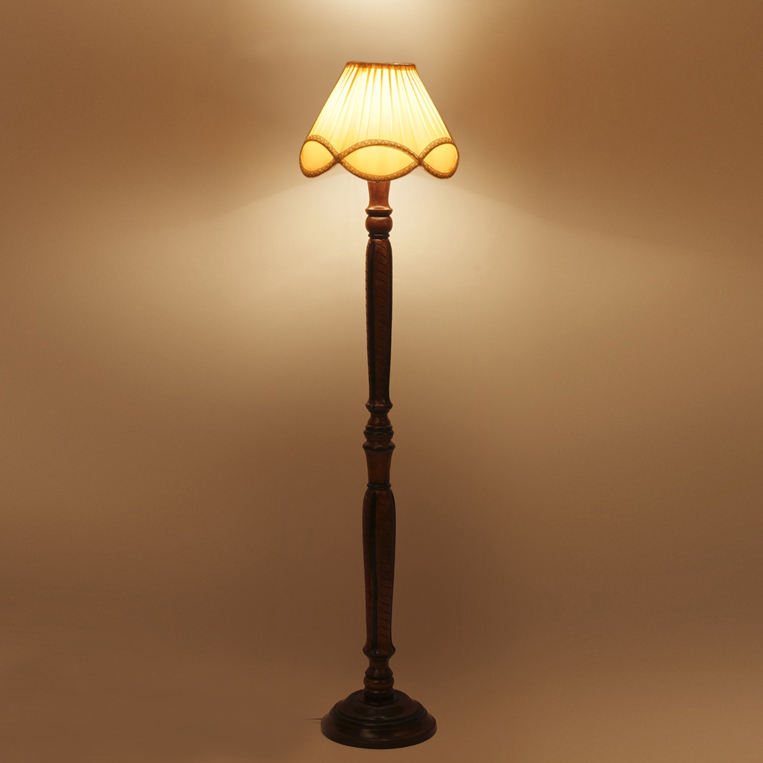 Devansh Wooden Floor Lamp