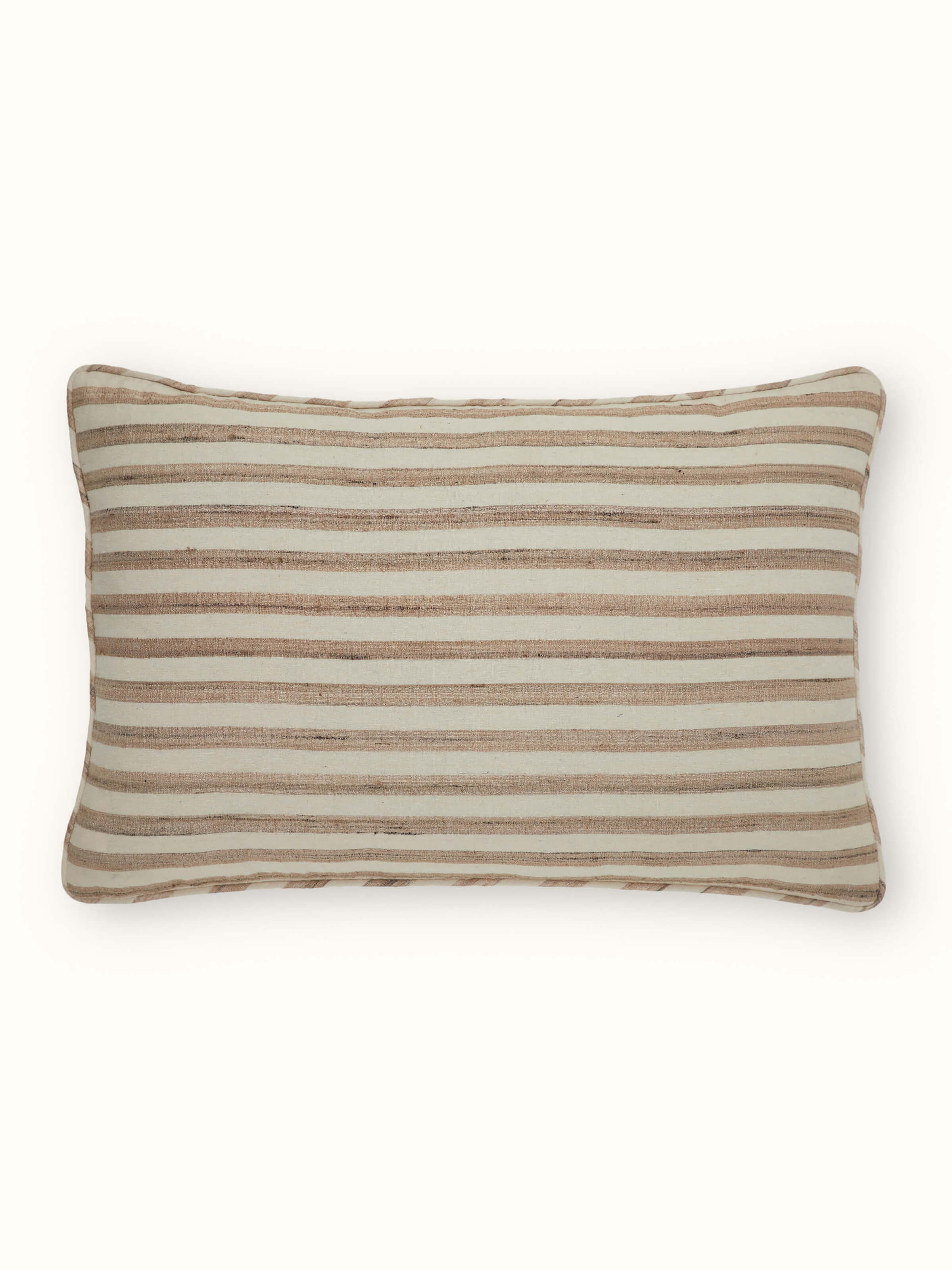 Ujjwal Light Brown Bhagalpur Silk Handloom Lumbar Cushion Cover