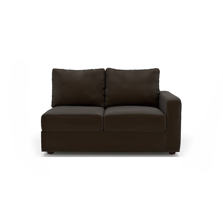 Apollo Compact Sofa (Colour : Chocolate, Cushion : Hard, Seating Capacity : Left Aligned 2 Seater + Left Aligned Chaise)