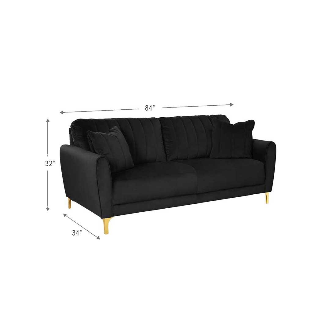 Angle Fabric Sofa (Black)