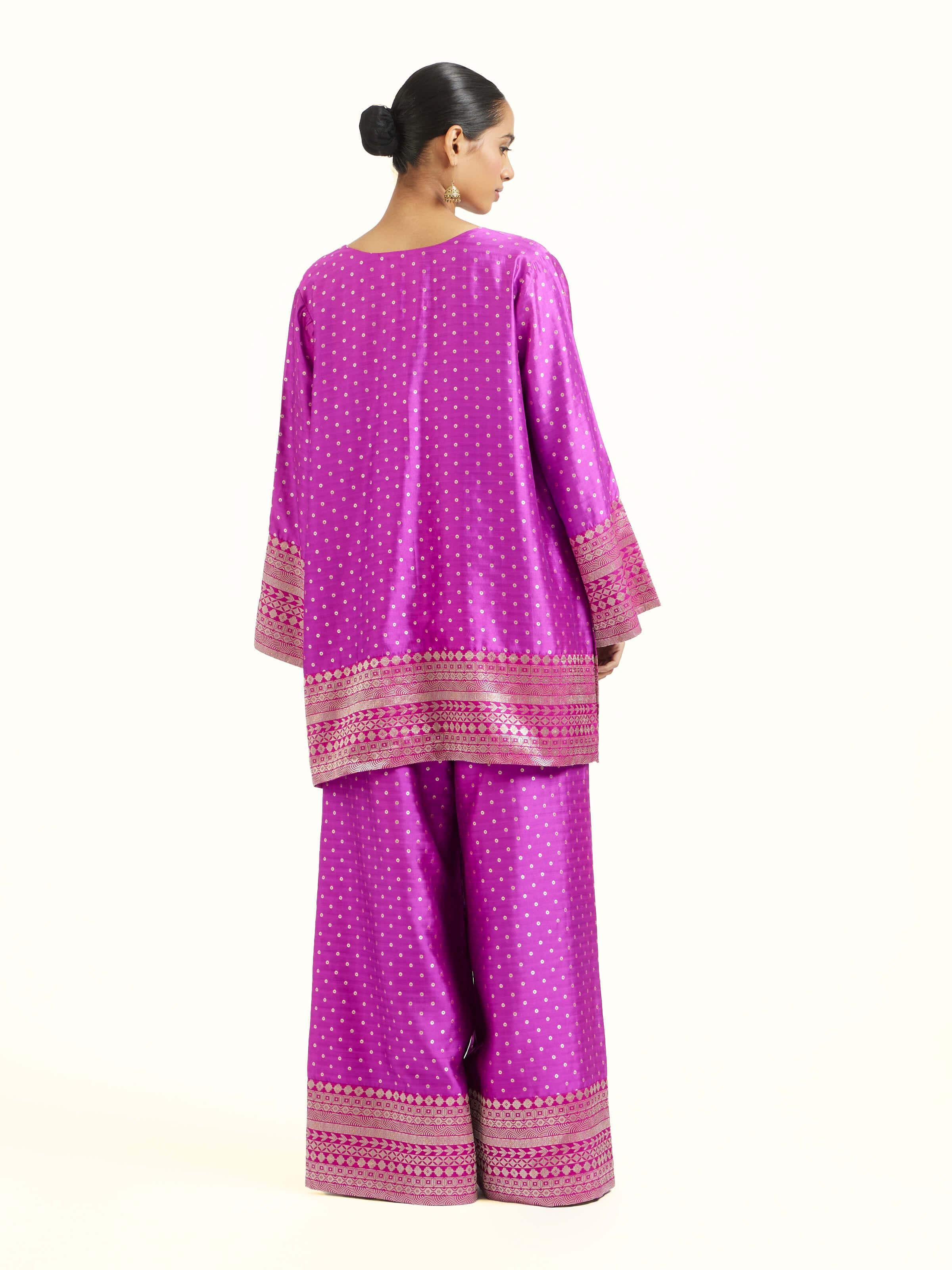 Purple Silk Banarasi Co-Ord Set