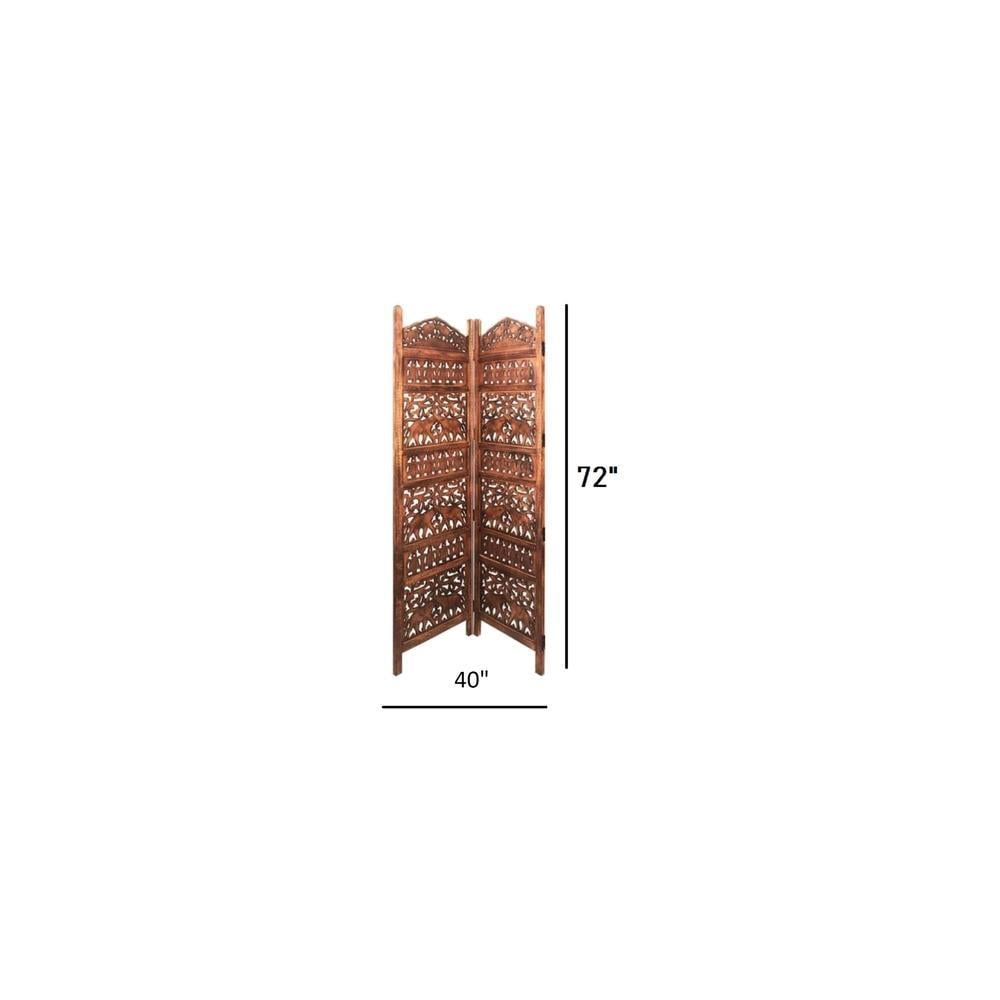 Laurentine Solid Wood 4 Panel Room Divider
