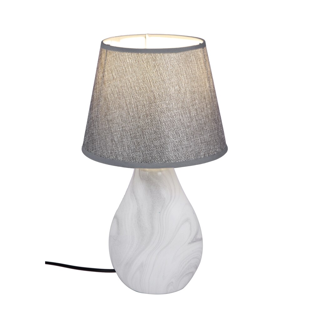 Marble Print Table Lamp Grey Sophisticated Design