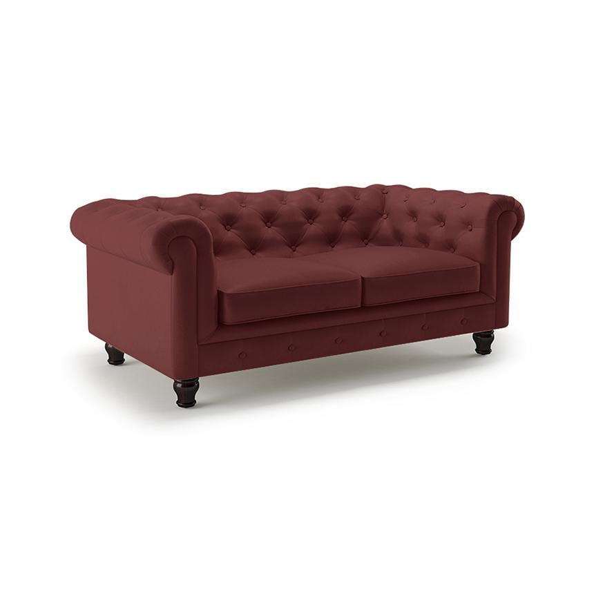 Winchester 2 Seater Leather Sofa in Wine Colour