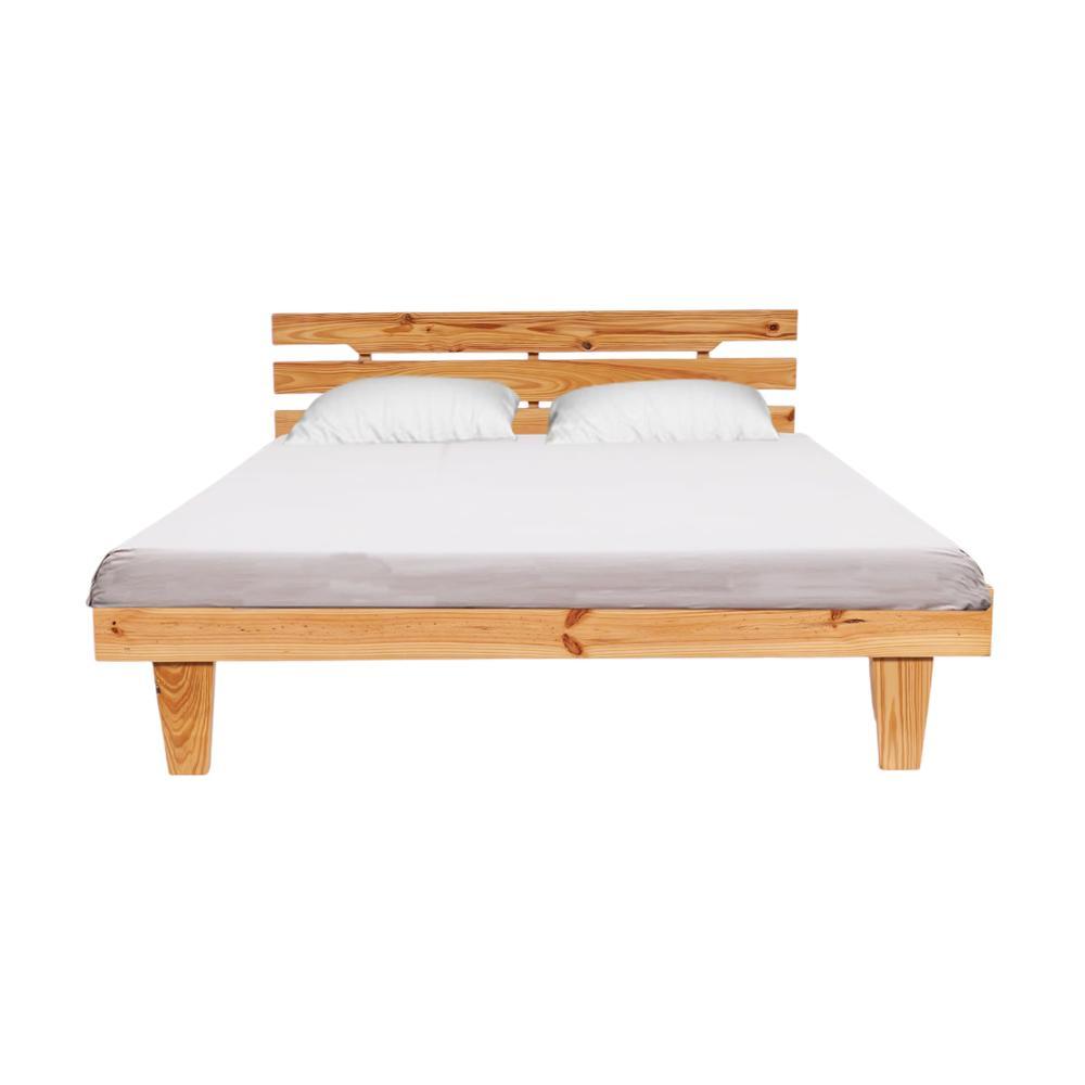 Debbie Solid Wood Non Storage Bed In Natural Finish Finish