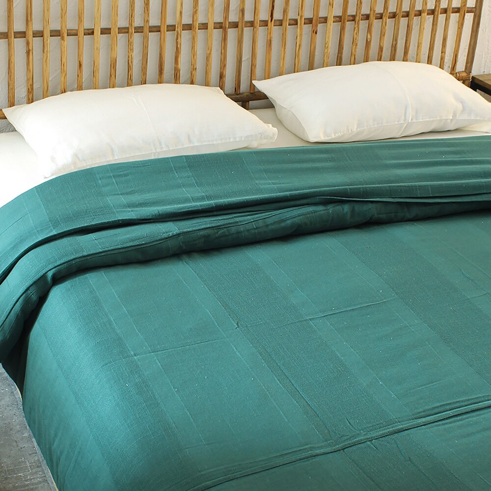 Herringbone 1 Double Duvet Cover with Green colour