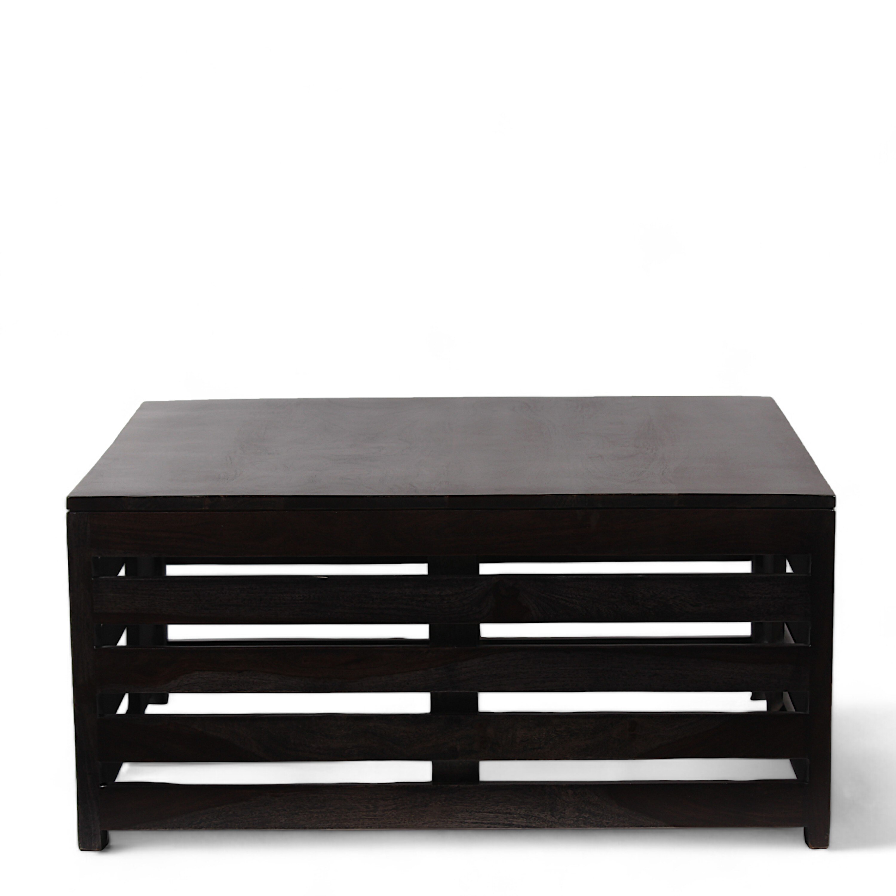 Kingsville Sheesham Wood Coffee Table In Mahogany Finish