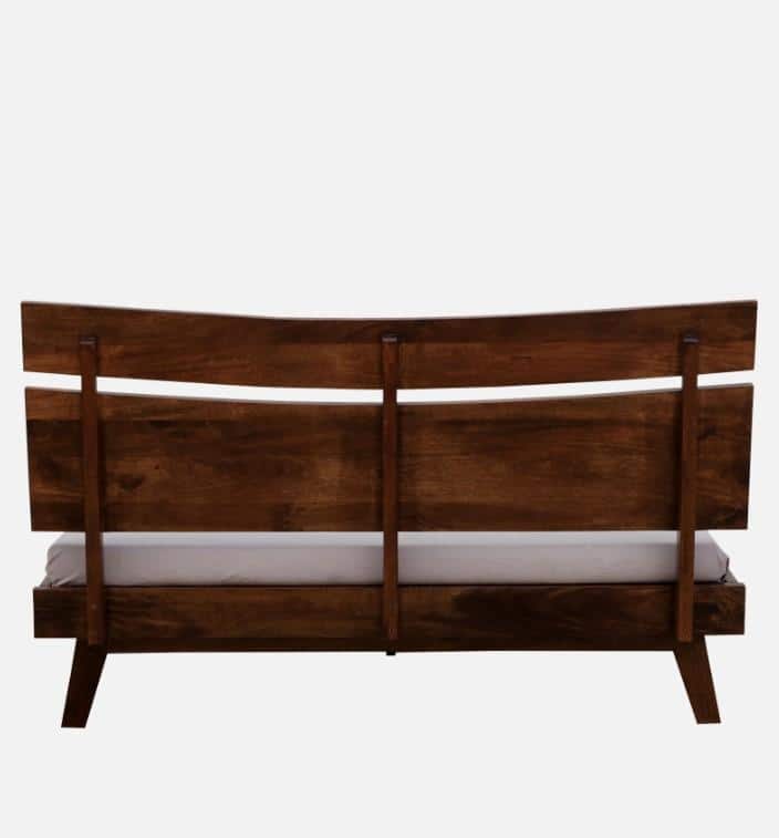 Asher Solid Wood King Size Non Storage Bed In Provincial Teak Finish